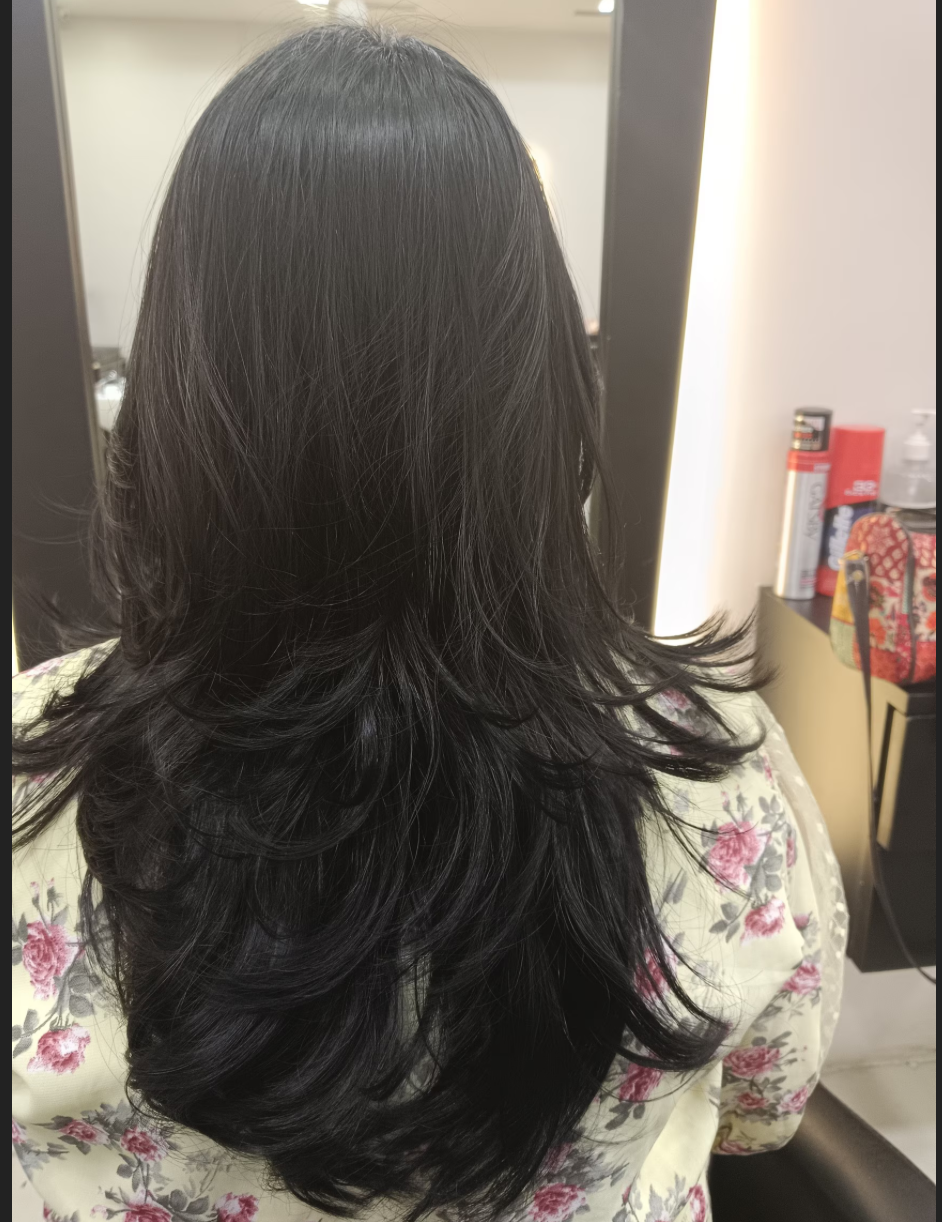 Layered Haircut at The Hair Master Unisex Salon